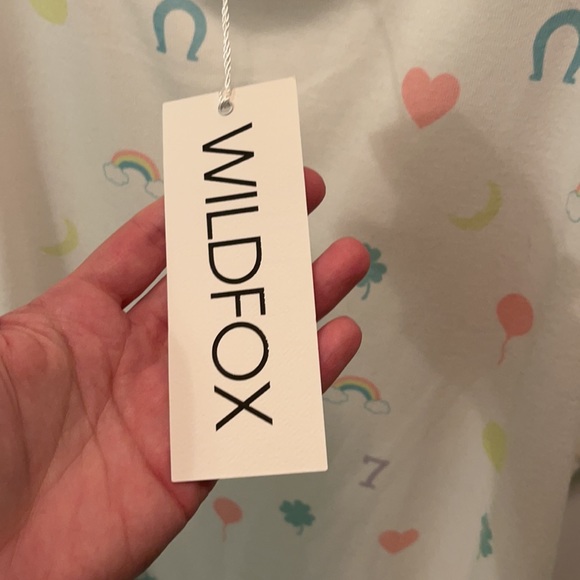 WILDFOX | RARE RAINBOW CHARM LUCKY OVERSIZED TANK LARGE NWT - Picture 5 of 8